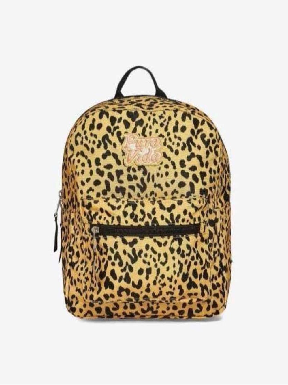 Pura Vida Leopard Print Mini Backpack in Yellow and Black
